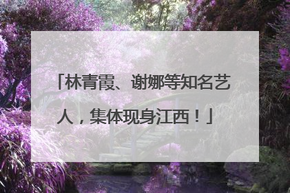 林青霞、谢娜等知名艺人，集体现身江西！