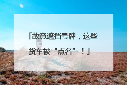 故意遮挡号牌，这些货车被“点名”！