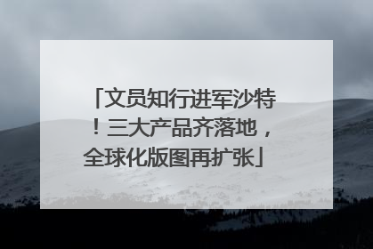 文员知行进军沙特！三大产品齐落地，全球化版图再扩张