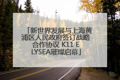 新世界发展与上海黄浦区人民政府签订战略合作协议 K11 ELYSEA璀璨启幕