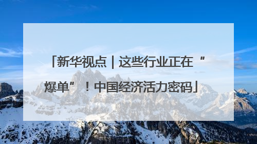 新华视点｜这些行业正在“爆单”！中国经济活力密码