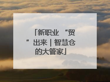 新职业 “贸”出来｜智慧仓的大管家
