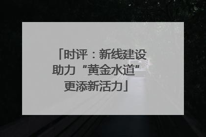 时评：新线建设助力“黄金水道”更添新活力