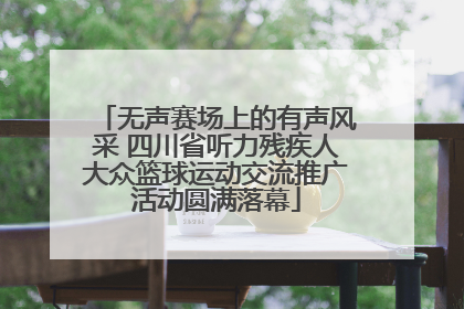 无声赛场上的有声风采 四川省听力残疾人大众篮球运动交流推广活动圆满落幕
