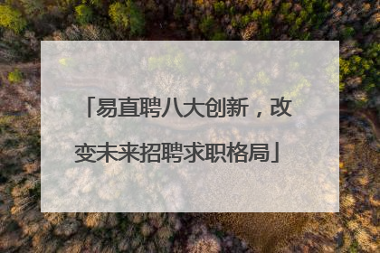 易直聘八大创新，改变未来招聘求职格局