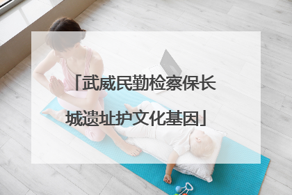 武威民勤检察保长城遗址护文化基因
