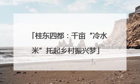 桂东四都：千亩“冷水米”托起乡村振兴梦