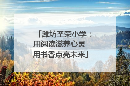 潍坊圣荣小学：用阅读滋养心灵 用书香点亮未来