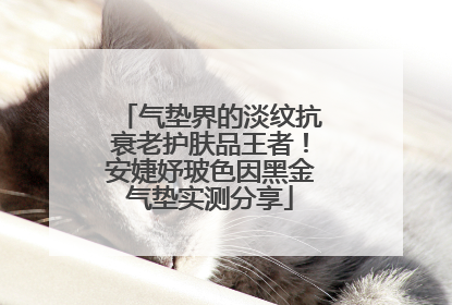 气垫界的淡纹抗衰老护肤品王者！安婕妤玻色因黑金气垫实测分享