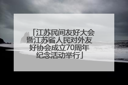 江苏民间友好大会暨江苏省人民对外友好协会成立70周年纪念活动举行