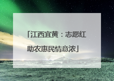 江西宜黄：志愿红助农惠民情意浓