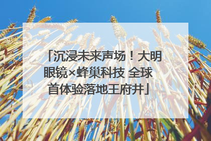 沉浸未来声场！大明眼镜×蜂巢科技 全球首体验落地王府井