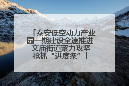 泰安低空动力产业园一期建设全速推进 文庙街道聚力攻坚抢抓“进度条”