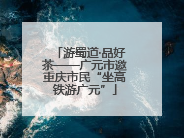 游蜀道·品好茶——广元市邀重庆市民“坐高铁游广元”