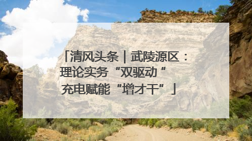 清风头条｜武陵源区：理论实务“双驱动 ” 充电赋能“增才干”