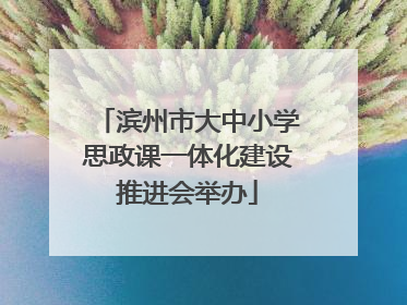 滨州市大中小学思政课一体化建设推进会举办