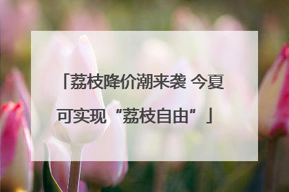 荔枝降价潮来袭 今夏可实现“荔枝自由”