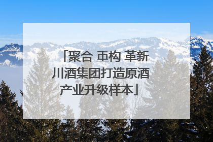 聚合 重构 革新 川酒集团打造原酒产业升级样本