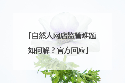自然人网店监管难题如何解？官方回应