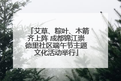 艾草、粽叶、木箭齐上阵 成都锦江崇德里社区端午节主题文化活动举行