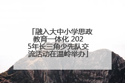 融入大中小学思政教育一体化 2025年长三角少先队交流活动在温岭举办