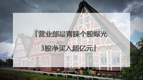 营业部最青睐个股曝光 3股净买入超亿元