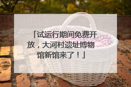 试运行期间免费开放，大河村遗址博物馆新馆来了！