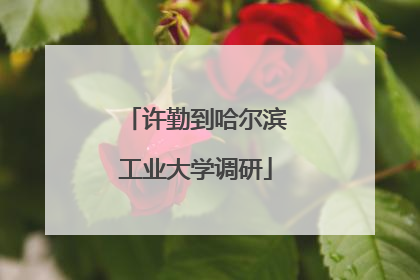 许勤到哈尔滨工业大学调研