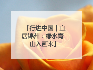 行进中国｜宜居锦州：绿水青山入画来