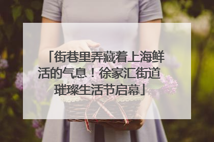 街巷里弄藏着上海鲜活的气息！徐家汇街道璀璨生活节启幕
