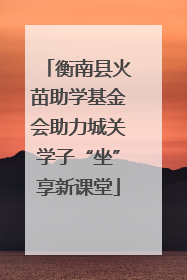 衡南县火苗助学基金会助力城关学子“坐”享新课堂