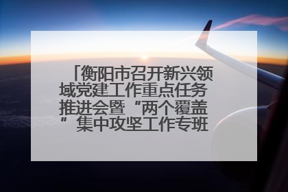 衡阳市召开新兴领域党建工作重点任务推进会暨“两个覆盖”集中攻坚工作专班 第一次会议