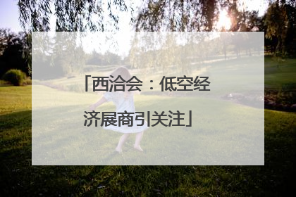 西洽会：低空经济展商引关注