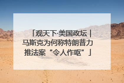 观天下·美国政坛｜马斯克为何称特朗普力推法案“令人作呕”