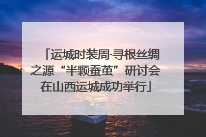 运城时装周·寻根丝绸之源“半颗蚕茧”研讨会在山西运城成功举行