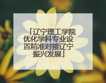 辽宁理工学院优化学科专业设置精准对接辽宁振兴发展
