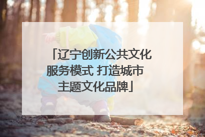 辽宁创新公共文化服务模式 打造城市主题文化品牌