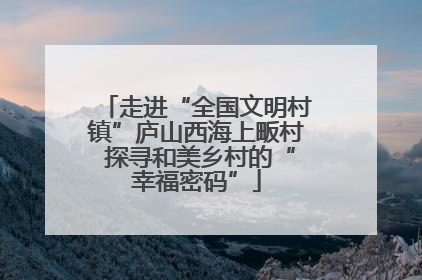 走进“全国文明村镇”庐山西海上畈村 探寻和美乡村的“幸福密码”