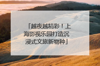 越夜越精彩！上海影视乐园打造沉浸式文旅新物种