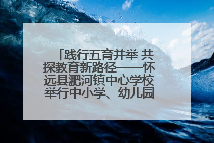 践行五育并举 共探教育新路径——怀远县淝河镇中心学校举行中小学、幼儿园班主任论坛活动