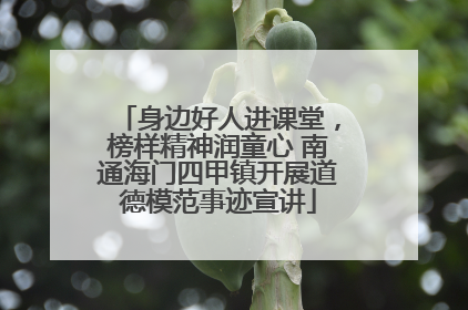 身边好人进课堂，榜样精神润童心 南通海门四甲镇开展道德模范事迹宣讲