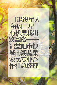 退役军人每周一星｜有机果栽出致富路——记益阳市银城南湖蔬果农民专业合作社总经理晏桂明