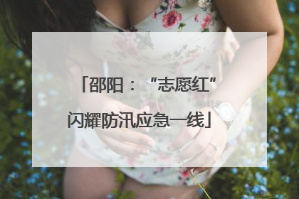 邵阳：“志愿红”闪耀防汛应急一线