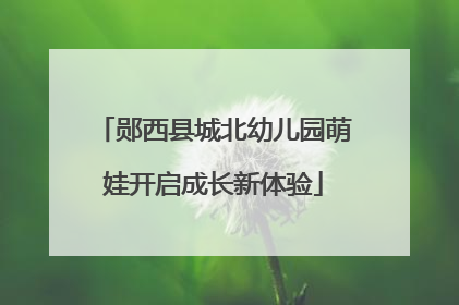 郧西县城北幼儿园萌娃开启成长新体验