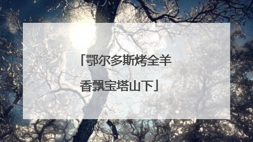 鄂尔多斯烤全羊香飘宝塔山下