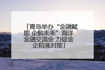 青岛举办“金融赋能 企航未来”海洋金融交流会 力促金企精准对接