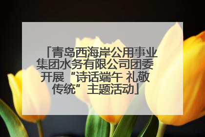 青岛西海岸公用事业集团水务有限公司团委开展“诗话端午 礼敬传统”主题活动