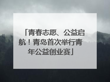 青春志愿、公益启航！青岛首次举行青年公益创业赛