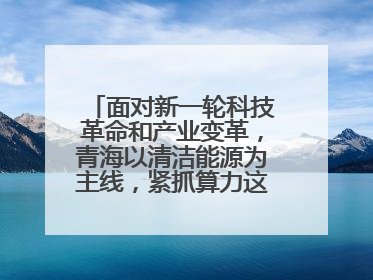 面对新一轮科技革命和产业变革，青海以清洁能源为主线，紧抓算力这个数字经济的“血液”、科技主权的“筹码”、产业升级的“杠杆”、绿色转型的“支点”，勇于撬动国家“双碳”战略、“东数西算”工程重大发展新机遇