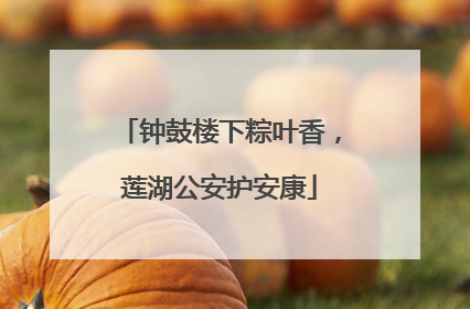 钟鼓楼下粽叶香，莲湖公安护安康